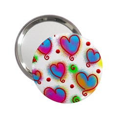 Love Hearts Shapes Doodle Art 2.25  Handbag Mirrors