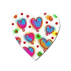 Love Hearts Shapes Doodle Art Heart Magnet