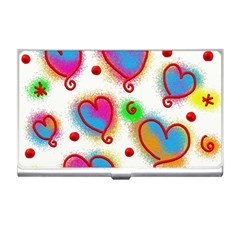 Love Hearts Shapes Doodle Art Business Card Holders