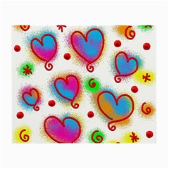 Love Hearts Shapes Doodle Art Small Glasses Cloth