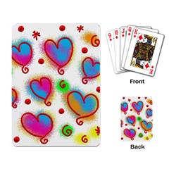 Love Hearts Shapes Doodle Art Playing Card