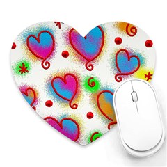 Love Hearts Shapes Doodle Art Heart Mousepads