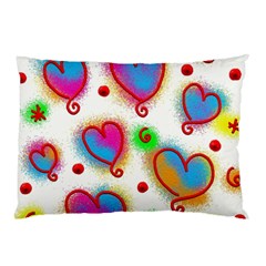 Love Hearts Shapes Doodle Art Pillow Case