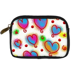 Love Hearts Shapes Doodle Art Digital Camera Cases