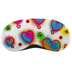 Love Hearts Shapes Doodle Art Sleeping Masks