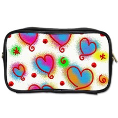 Love Hearts Shapes Doodle Art Toiletries Bags