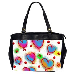 Love Hearts Shapes Doodle Art Office Handbags (2 Sides) 