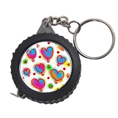 Love Hearts Shapes Doodle Art Measuring Tape