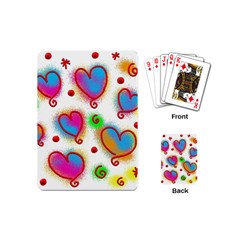 Love Hearts Shapes Doodle Art Playing Cards (Mini) 