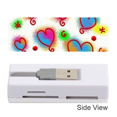 Love Hearts Shapes Doodle Art Memory Card Reader (Stick) 