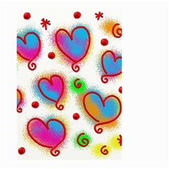 Love Hearts Shapes Doodle Art Small Garden Flag (Two Sides)