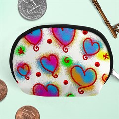 Love Hearts Shapes Doodle Art Accessory Pouches (Medium) 