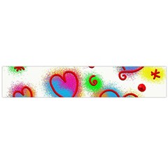 Love Hearts Shapes Doodle Art Large Flano Scarf 