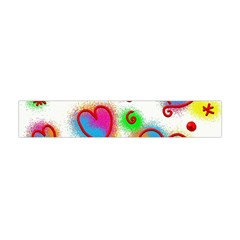 Love Hearts Shapes Doodle Art Flano Scarf (Mini)