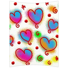 Love Hearts Shapes Doodle Art Back Support Cushion