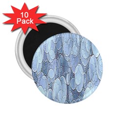 Bubbles Texture Blue Shades 2 25  Magnets (10 Pack)  by Celenk