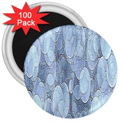 Bubbles Texture Blue Shades 3  Magnets (100 Pack) by Celenk