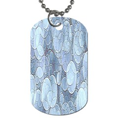 Bubbles Texture Blue Shades Dog Tag (one Side) by Celenk