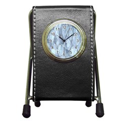 Bubbles Texture Blue Shades Pen Holder Desk Clocks by Celenk