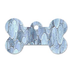 Bubbles Texture Blue Shades Dog Tag Bone (two Sides) by Celenk