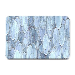 Bubbles Texture Blue Shades Small Doormat  by Celenk