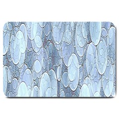 Bubbles Texture Blue Shades Large Doormat  by Celenk