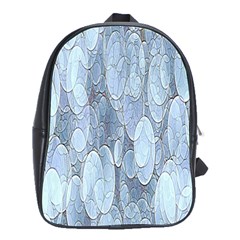 Bubbles Texture Blue Shades School Bag (large) by Celenk