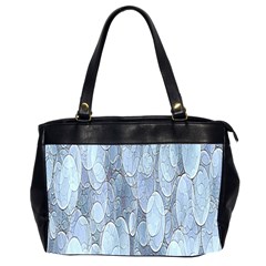 Bubbles Texture Blue Shades Office Handbags (2 Sides)  by Celenk