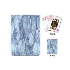 Bubbles Texture Blue Shades Playing Cards (mini)  by Celenk