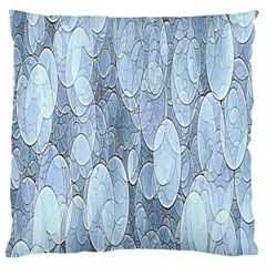 Bubbles Texture Blue Shades Large Cushion Case (two Sides) by Celenk