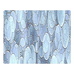 Bubbles Texture Blue Shades Double Sided Flano Blanket (large)  by Celenk