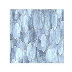 Bubbles Texture Blue Shades Small Satin Scarf (Square) Front