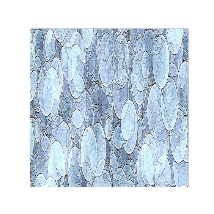 Bubbles Texture Blue Shades Small Satin Scarf (Square)