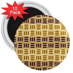 Textile Texture Fabric Material 3  Magnets (10 Pack)  by Celenk