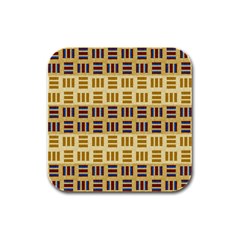 Textile Texture Fabric Material Rubber Square Coaster (4 Pack)  by Celenk