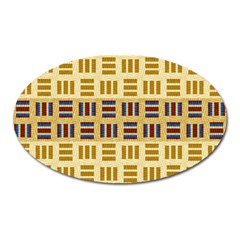 Textile Texture Fabric Material Oval Magnet by Celenk