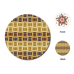 Textile Texture Fabric Material Playing Cards (round)  by Celenk