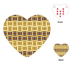 Textile Texture Fabric Material Playing Cards (heart)  by Celenk