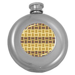 Textile Texture Fabric Material Round Hip Flask (5 Oz) by Celenk