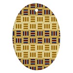 Textile Texture Fabric Material Oval Ornament (Two Sides) Front