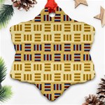 Textile Texture Fabric Material Snowflake Ornament (Two Sides) Front