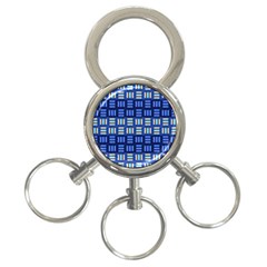 Textiles Texture Structure Grid 3-ring Key Chains