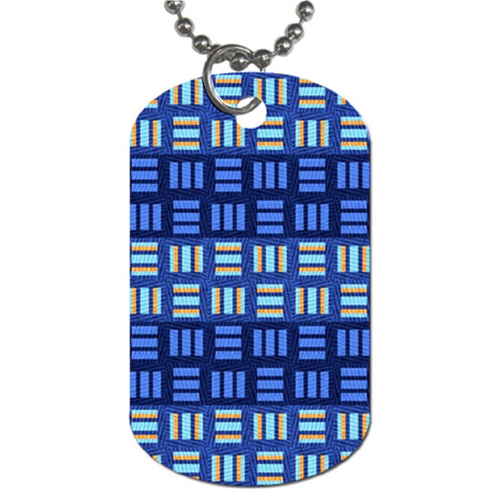 Textiles Texture Structure Grid Dog Tag (Two Sides)