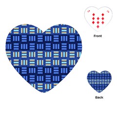 Textiles Texture Structure Grid Playing Cards (heart)  by Celenk