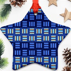 Textiles Texture Structure Grid Star Ornament (two Sides) by Celenk