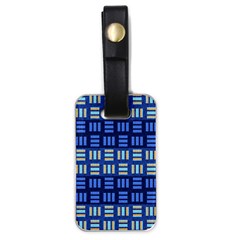 Textiles Texture Structure Grid Luggage Tags (one Side)  by Celenk