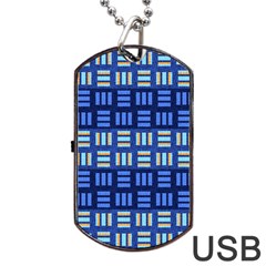 Textiles Texture Structure Grid Dog Tag Usb Flash (two Sides) by Celenk