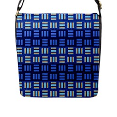 Textiles Texture Structure Grid Flap Messenger Bag (l)  by Celenk