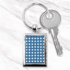 Geometric Dots Pattern Rainbow Key Chains (Rectangle) 