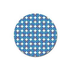 Geometric Dots Pattern Rainbow Magnet 3  (Round)